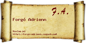 Forgó Adrienn névjegykártya